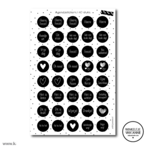 Stickervel A5 40 stickers voor bij je planner