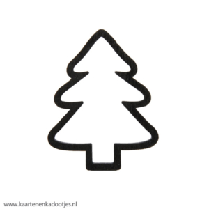 Houten open kerstboom zwart