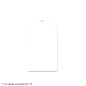 5 Kadolabels 5x9 cm blanco wit