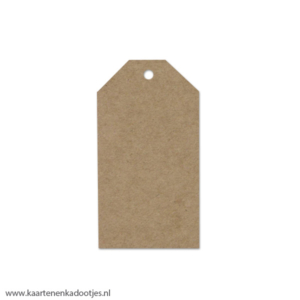 5 Kadolabels 5x9 cm blanco kraft