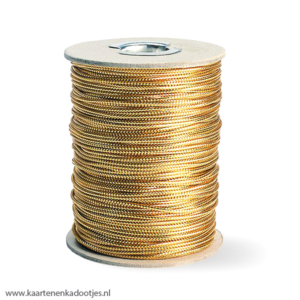 Textuurkoord 2 mm goud 3 meter