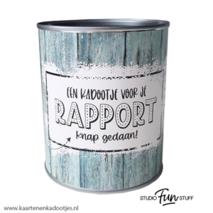 Kadoblik 750 ml een kadootje voor je rapport steigerhout