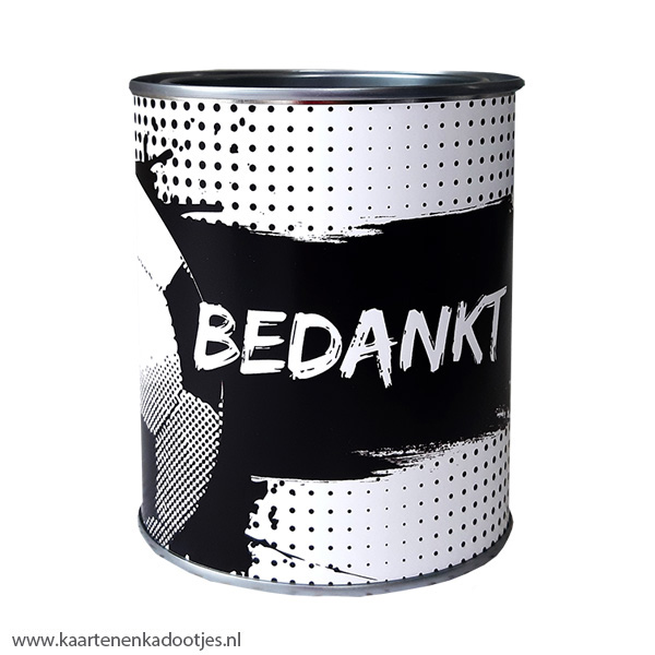 Kadoblik 750 ml bedankt voetbal