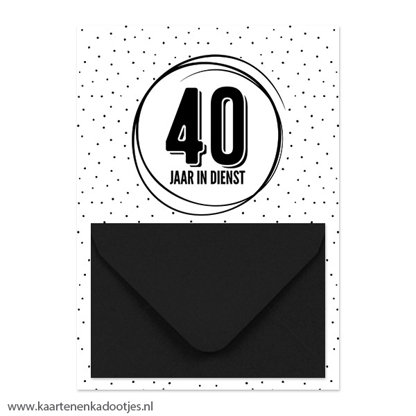 Geldkaart 40 jaar in dienst - diverse envelopkleuren - Afbeelding 4
