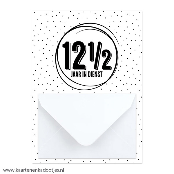 Geldkaart 12½ jaar in dienst - diverse envelopkleuren - Afbeelding 3