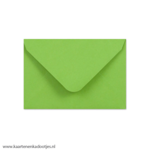 Mini envelop 94x65 mm appelgroen