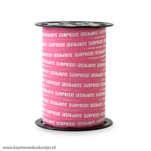 Krullint 10 mm surprise surprise pink/wit 3 meter