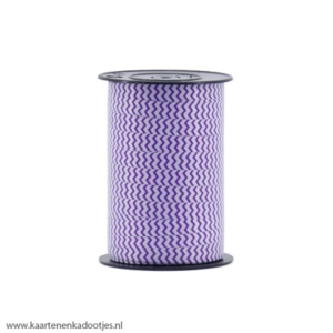 Krullint 10 mm waves paars dubbelzijdig 3 meter