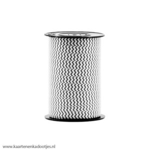 Krullint 10 mm waves zwart dubbelzijdig 3 meter