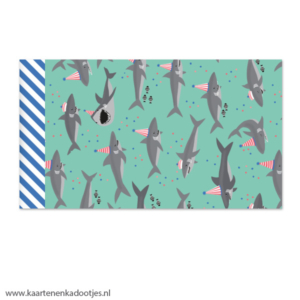 Kadozakje medium 12x19 cm shark party