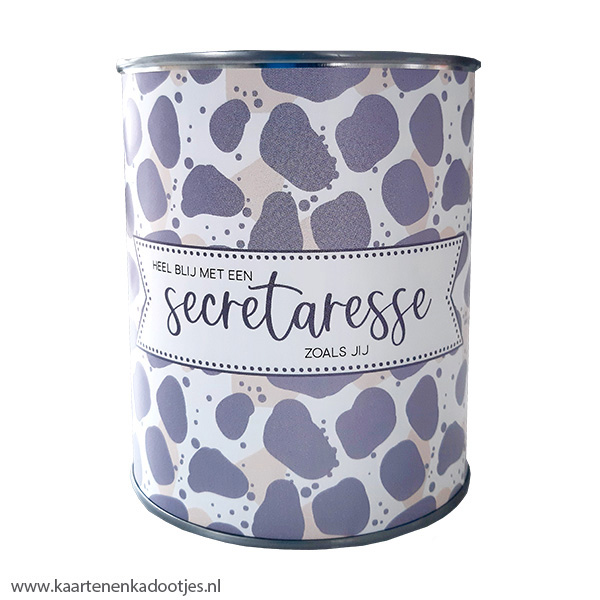 Kadoblik 750 ml heel blij met een secretaresse zoals jij