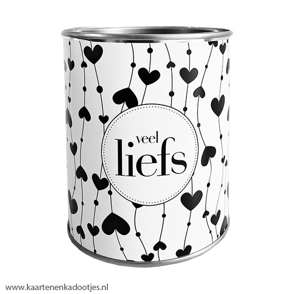 Kadoblik 750 ml veel liefs hartjesslingers