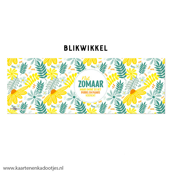 Kadoblik 750 ml niet zomaar maar omdat jij het dubbel en dwars verdient - Afbeelding 2