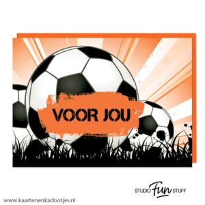 Kaart voor jou voetbal oranje