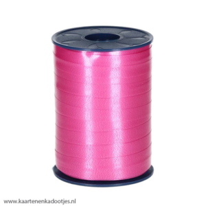 Krullint 10 mm mat magenta 5 meter