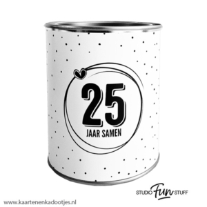 Kadoblik 750 ml 25 jaar samen