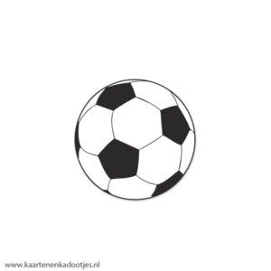 7 Stickers rond 35 mm voetbal wit/zwart