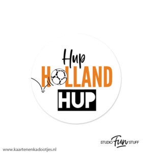 6 Stickers rond 45 mm hup Holland hup stuiterende voetbal