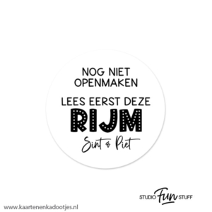 6 Stickers rond 45 mm lees eerst deze rijm wit/zwart