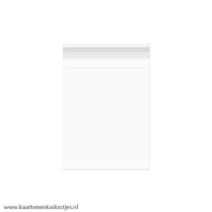 100 Vlakke zakjes 130x210 mm transparant