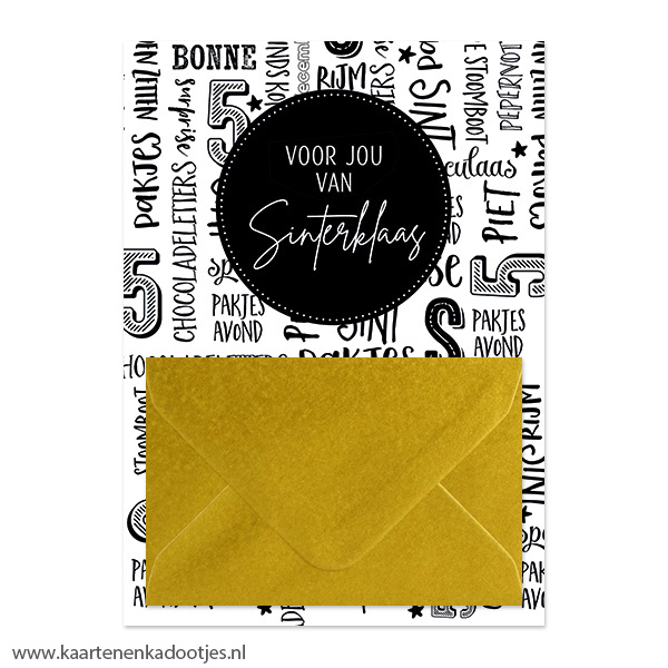 Geldkaart voor jou van Sinterklaas handlettering - diverse envelopkleuren - Afbeelding 5