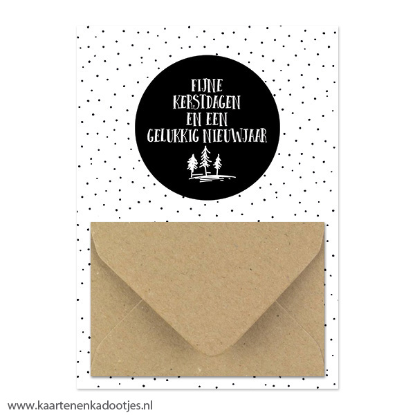 Geldkaart fijne kerstdagen en een gelukkig Nieuwjaar - diverse envelopkleuren - Afbeelding 5