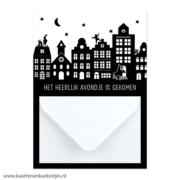 Geldkaart het heerlijk avondje is gekomen - diverse envelopkleuren