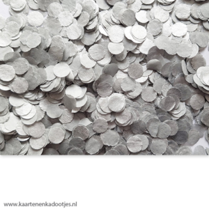 Confetti 5 gram rond 10 mm effen zilver