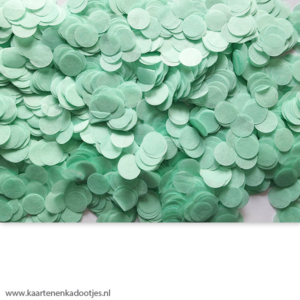 Confetti 4 gram rond 10 mm effen mintgroen