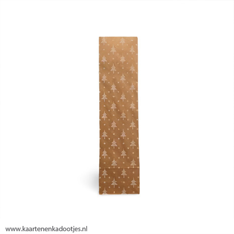 Kadozak voor wijnflessen 10,5x41x6,5 cm kraft kerst