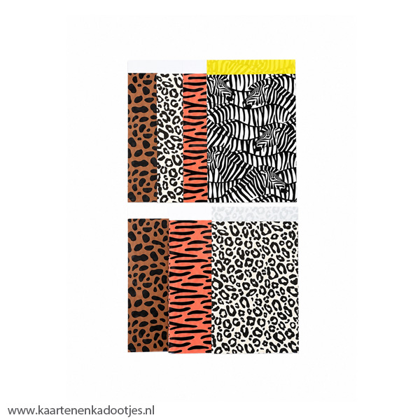 7 Kadozakjes medium 12x19 cm assorti dierenprints